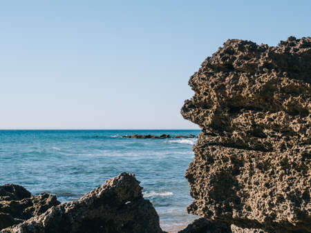 Cadiz rocky beachの写真素材