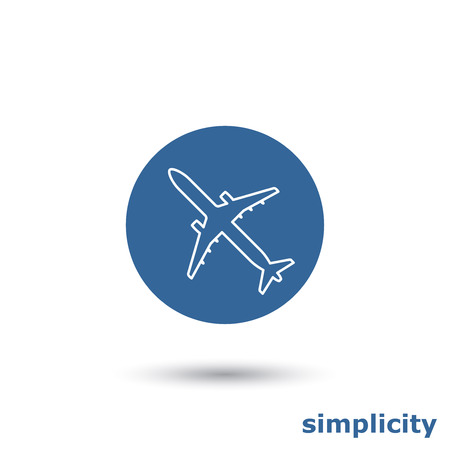simple airplaneのイラスト素材