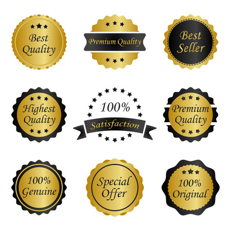 different gold with black labelsのイラスト素材