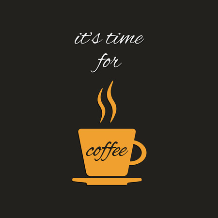 Time for coffee vector illustrationのイラスト素材