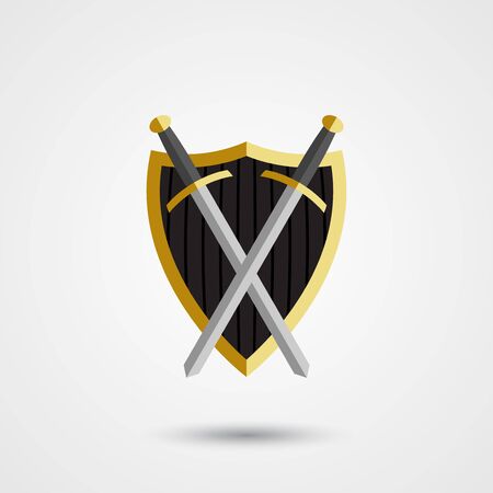 Shield with swordのイラスト素材