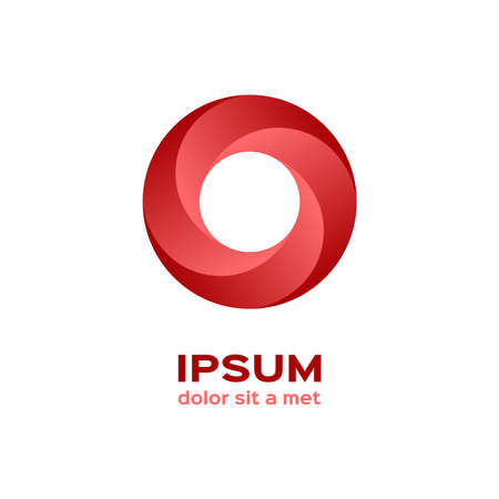 Business logo, red circle iconのイラスト素材