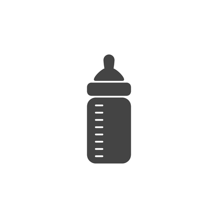 Baby feeding bottle vector flat iconのイラスト素材