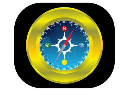 Golden Compass with Pointsのイラスト素材