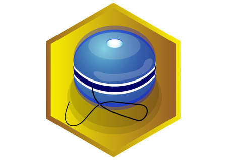 Blue Transparent  Glossy Yoyoのイラスト素材
