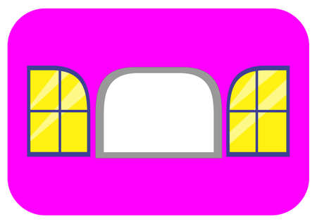 Window with 2 cover or flipのイラスト素材