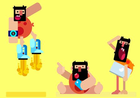 modern prehistoric illustrationのイラスト素材