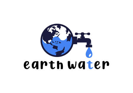 Logo Earth Water With Simple Design For Medical And Healthcareのイラスト素材