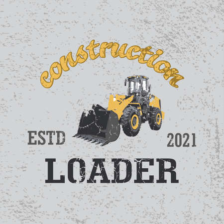 vintage loaders. can be used for icons, symbols. especially in the construction sectorのイラスト素材
