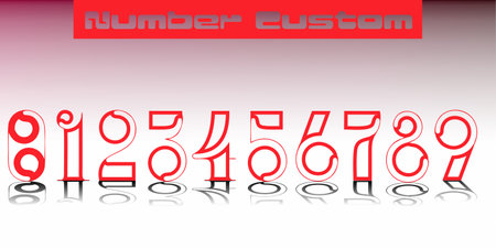 set numbers, custom with a variety of the latest models 38のイラスト素材