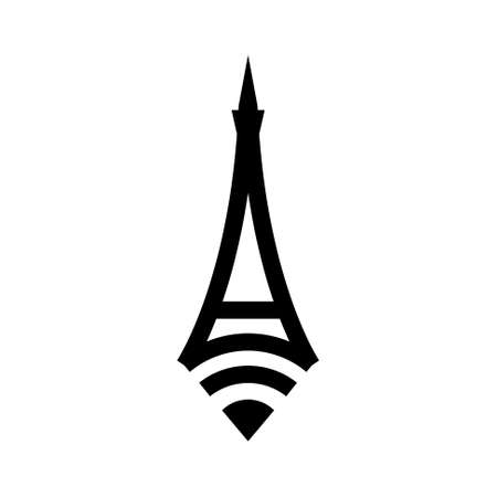 eiffel logo design templateのイラスト素材