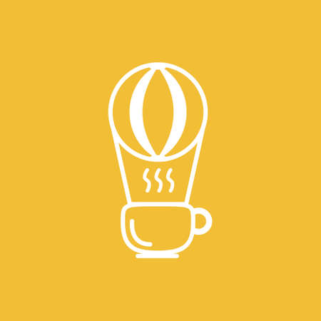 Coffee balloon icon template design illustration.のイラスト素材