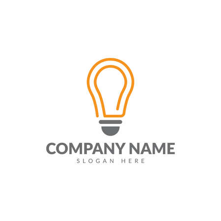 Light bulb line logo vector deign templateのイラスト素材
