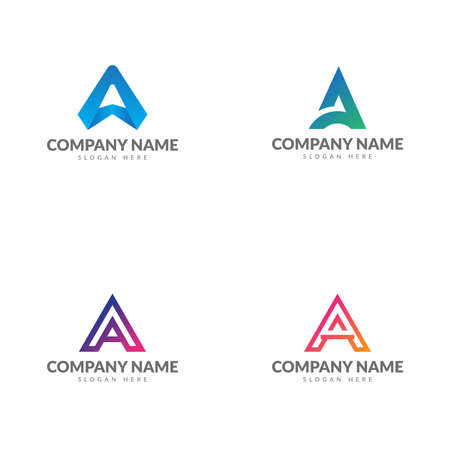 Initial letter A logo collection vector design templateのイラスト素材