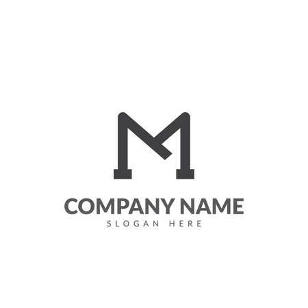 Initial M logo template vector designのイラスト素材