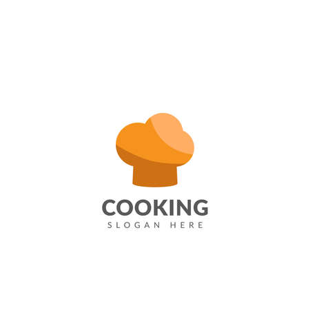 Cooking logo template vector design with chef hatのイラスト素材