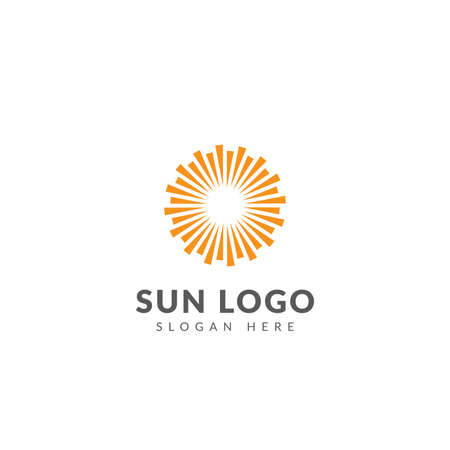 Sun logo template vector designのイラスト素材