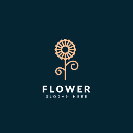 Flower luxury logo template vector designのイラスト素材
