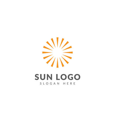 Sun logo template vector designのイラスト素材