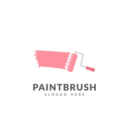 Roller paint brush logo template vector designのイラスト素材