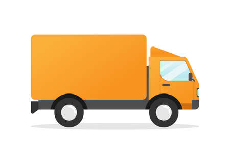 Delivery truck flat design vector illustrationのイラスト素材