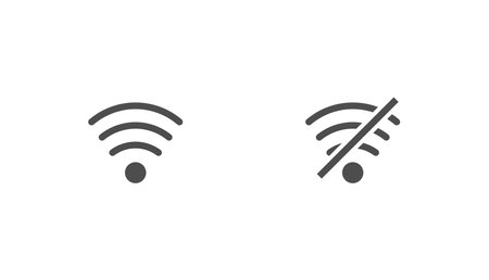 Wifi notification icon vector design on white backgroundのイラスト素材