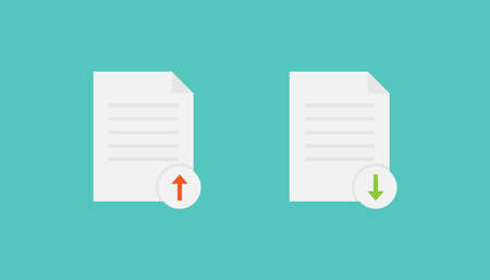 Document upload and download vector designのイラスト素材