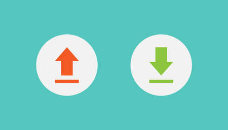 Upload and download vector design, arrow upload and download icon