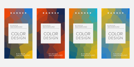Abstract background banner vector design template, banner for print or web banner with colorfulのイラスト素材