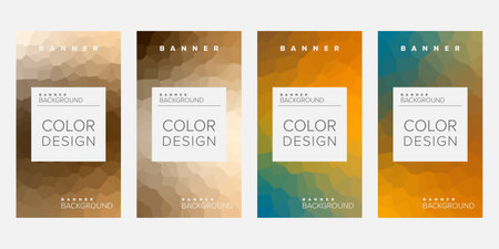Abstract background banner vector design template, banner for print or web banner with colorfulのイラスト素材