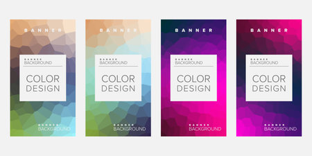 Abstract background banner vector design template, banner for print or web banner with colorfulのイラスト素材