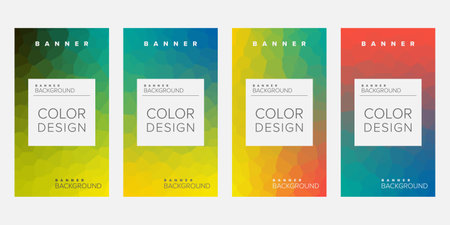 Abstract background banner vector design template, banner for print or web banner with colorfulのイラスト素材