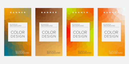Abstract background banner vector design template, banner for print or web banner with colorfulのイラスト素材