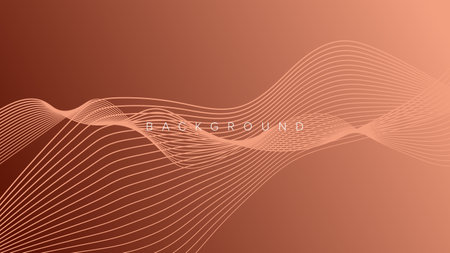 Abstract background banner wave line color designのイラスト素材