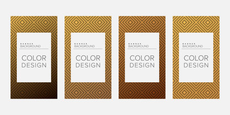 Background banner geometric line gradient color design vector, vertical banner setのイラスト素材