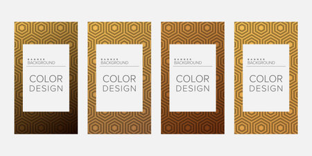 Background banner geometric line gradient color design vector, vertical banner setのイラスト素材