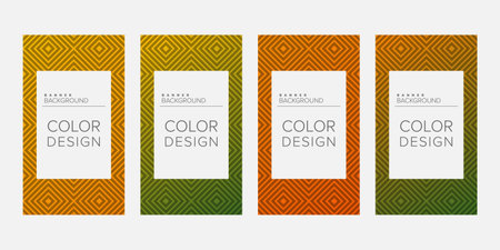 Background banner geometric line gradient color design vector, vertical banner setのイラスト素材