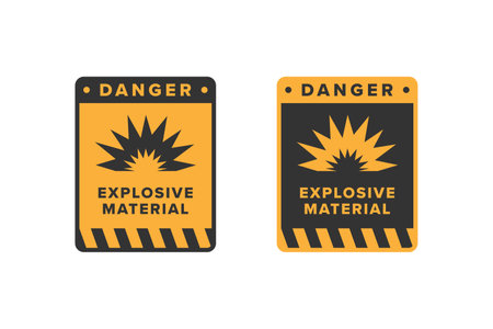 Explosive icon sign design vector, explosives hazard warning icon boardのイラスト素材