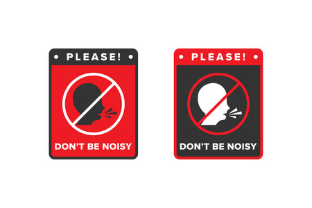 No noise icon sign vector design, icon boards are prohibited from noisyのイラスト素材