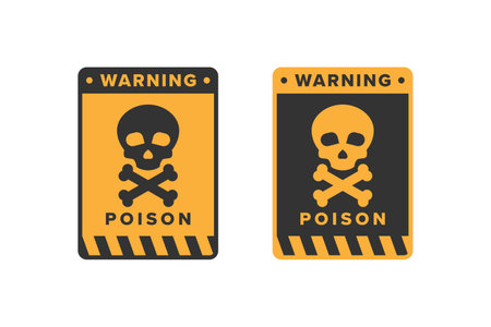 Poison icon vector design, highly toxic material hazard icon boardのイラスト素材