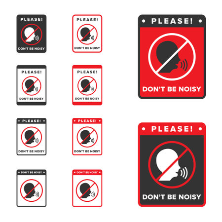 No noise icon sign vector design, icon boards are prohibited from noisyのイラスト素材