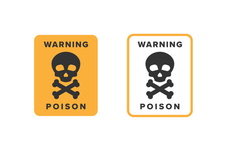 Poison icon vector design, highly toxic material hazard icon boardのイラスト素材