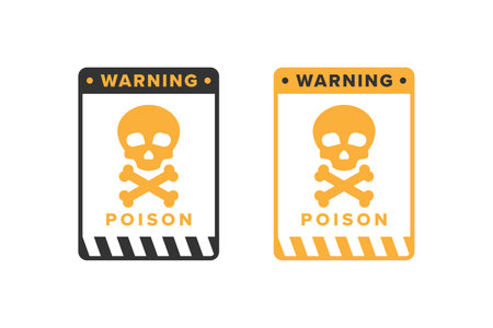 Poison icon vector design, highly toxic material hazard icon boardのイラスト素材