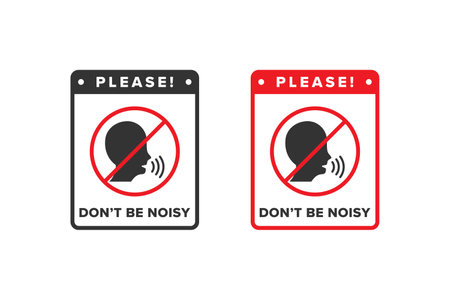 No noise icon sign vector design, icon boards are prohibited from noisyのイラスト素材