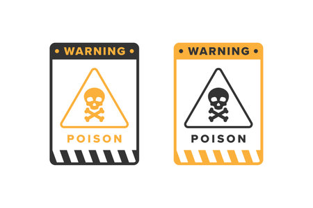 Poison icon vector design, highly toxic material hazard icon boardのイラスト素材