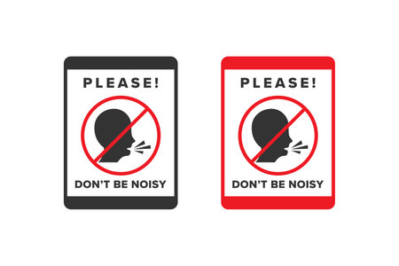 No noise icon sign vector design, icon boards are prohibited from noisyのイラスト素材