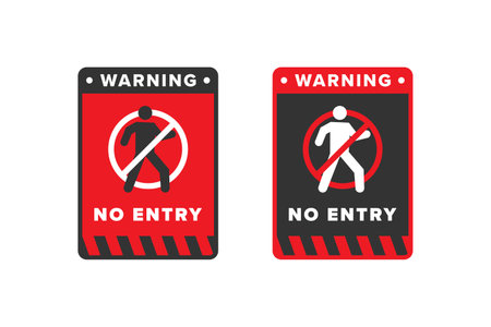 No entry icon sign vector design red colorのイラスト素材