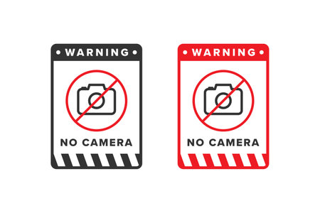 No camera, stop camera icon sign vectorのイラスト素材