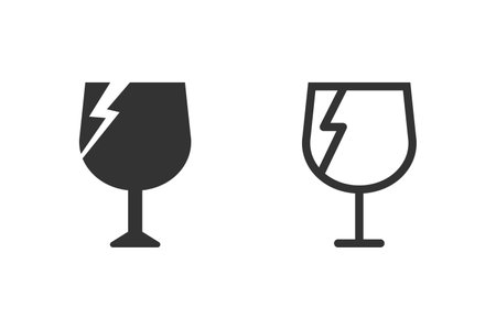 Fragile icon sign vector designのイラスト素材