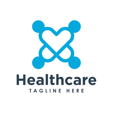 Health Care and Medical Logo Design Vector illustrationのイラスト素材